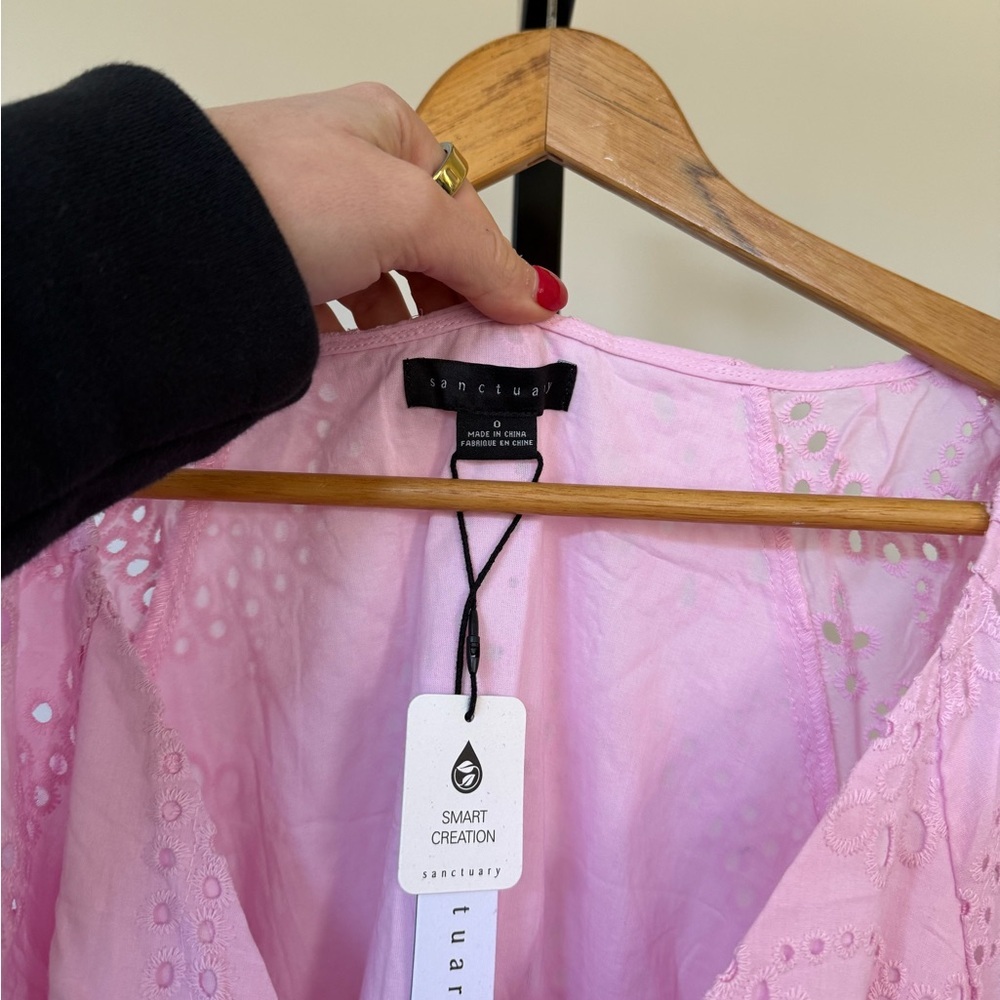 Sanctuary Maxi Eyelet Dress Pink size 0 - Picture 4 of 4
